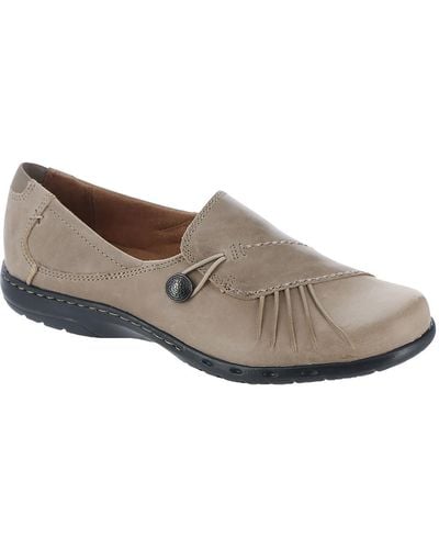Cobb Hill Leather Slip On Loafers - Brown