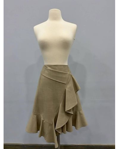 ADEAM Ruffle Skirt - Natural