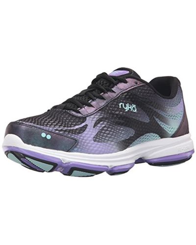 Ryka Devotion Plus 2 Fitness Lace Up Walking Shoes - Blue