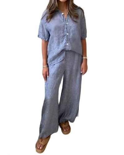 CP Shades Wendy Linen Pants - Blue