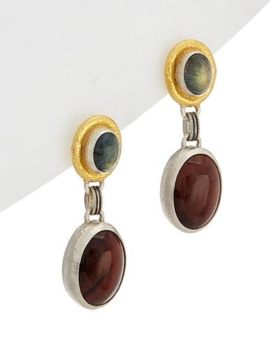 Gurhan One Of A Kind 24k & Silver Gemstone Drop Earrings - Metallic