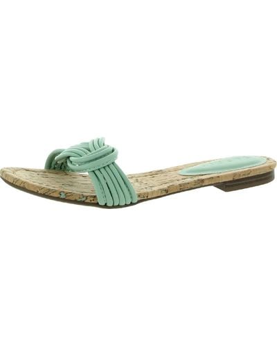 Esprit Katelyn Faux Leather Flip Flop Flat Sandals - Green