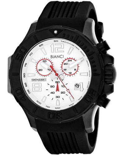 Roberto Bianci Silver Dial Watch - Black