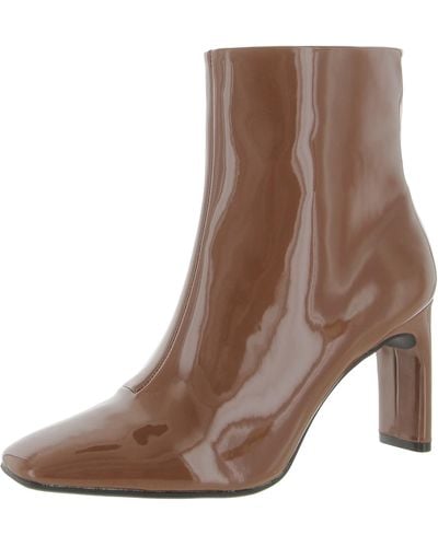Alfani Terrie Pointed Toe Block Heel Ankle Boots - Brown
