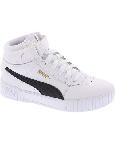 PUMA Carina 2.0 Leather Gym High-top Sneakers - White