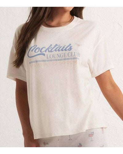 Z Supply Cocktails Lounge Tee - Natural