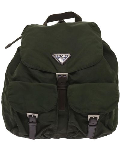 Prada Tessuto Synthetic Backpack Bag (pre-owned) - Green