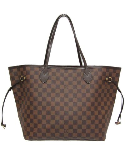 Louis Vuitton Neverfull Mm Canvas Tote Bag (pre-owned) - Brown