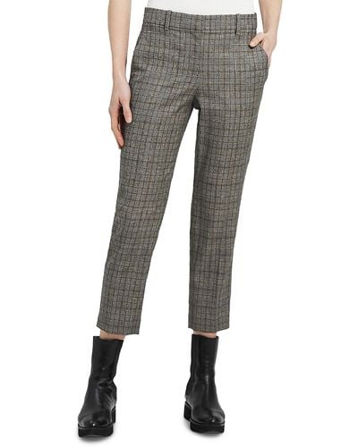 Theory High Rise Cropped Cropped Pants - Gray