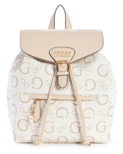 Guess Factory Luella G Logo Backpack - White