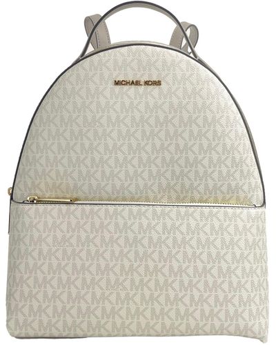 Michael Kors Sheila Medium Front Pocket Backpack Bag - White