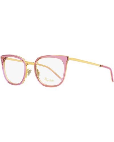 Pomellato Square Eyeglasses Pm0065o Pink/gold 50mm - Black