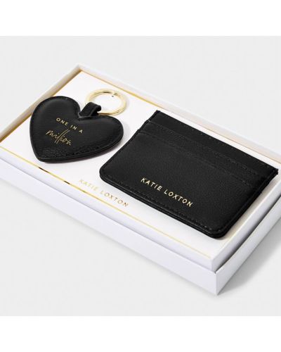 Katie Loxton One In A Million Heart Keyring & Cardholder In - Black