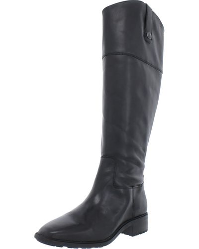 Sam Edelman Drina Ath Leather Wide Calf Knee-high Boots - Black