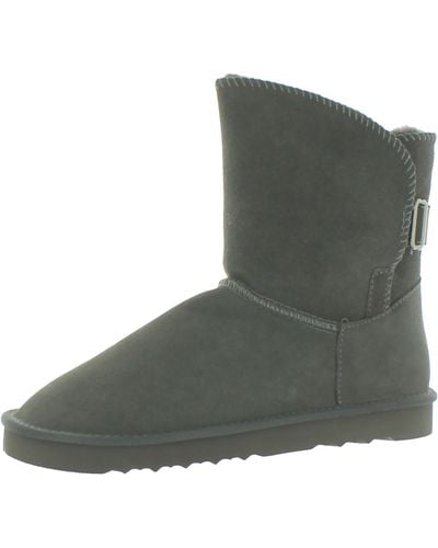 Style & Co. Suede Cozy Winter & Snow Boots - Green