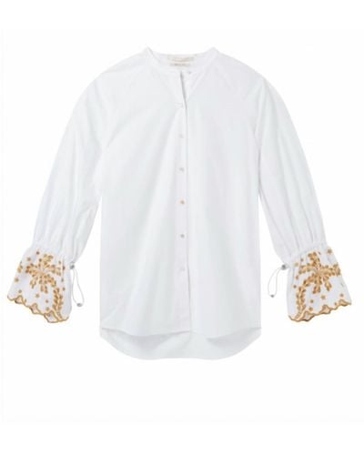 Scotch & Soda Oversized Fit Button Up Shirt - White