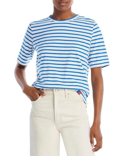 Kule Striped Tee Pullover Top - Blue