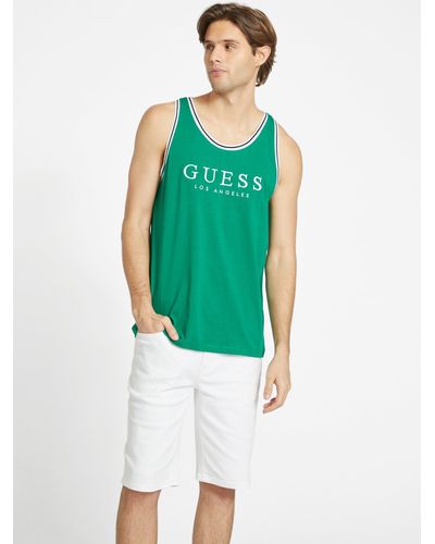 Guess Factory Nichols Embroidered Logo Tank - Green