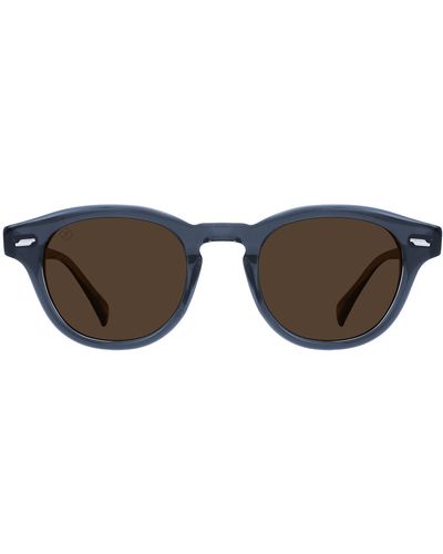 Raen Kostin Pol S555 Round Polarized Sunglasses - Black