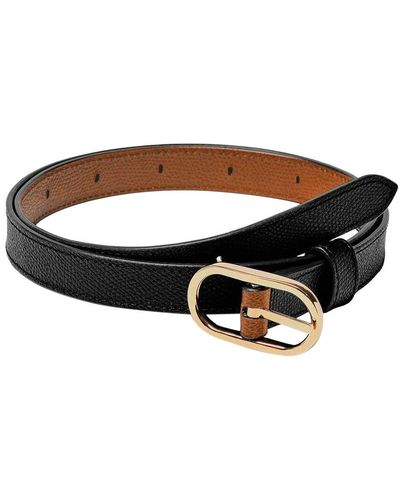 Senreve Reversible Leather Belt - Black