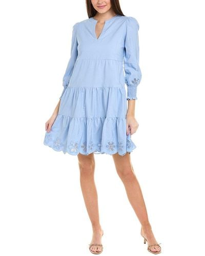 Sail To Sable Tunic Flare Dress - Blue