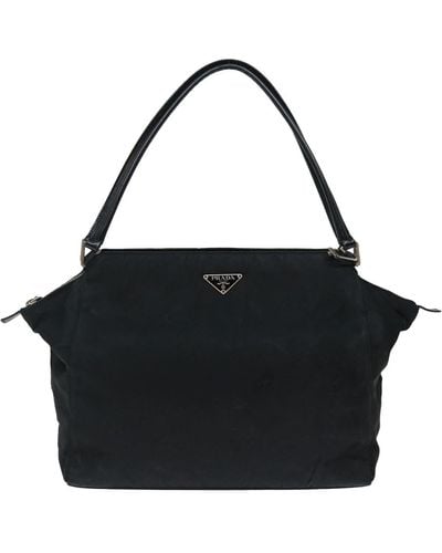 Prada Tessuto Synthetic Shoulder Bag (pre-owned) - Black