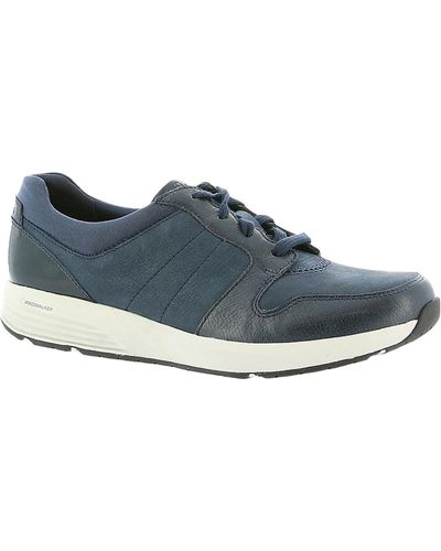 Rockport Derby Sneaker Suede Sneaker Running Shoes - Blue