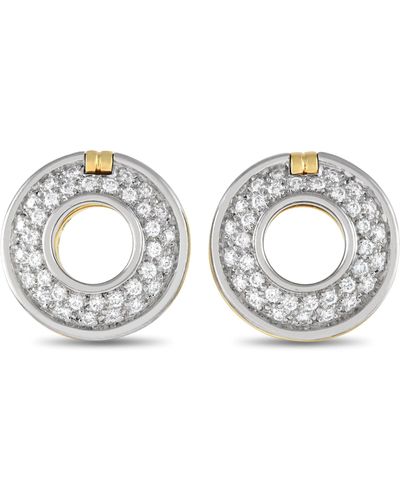 Tiffany & Co. Paloma Picasso 18k And Yellow Gold 0.35ct Diamond Earrings Ti29-031524 - Metallic
