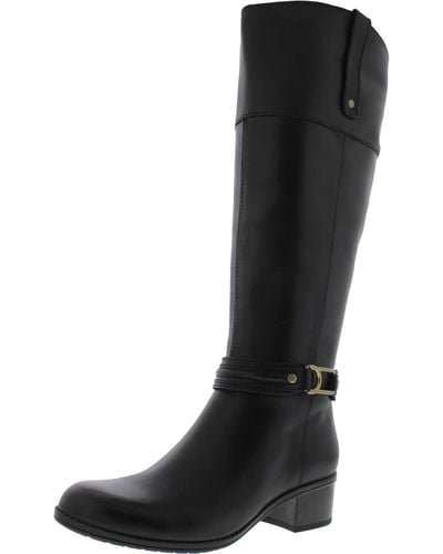 Bandolino Coloradee Faux Leather Block Heel Knee-high Boots - Black