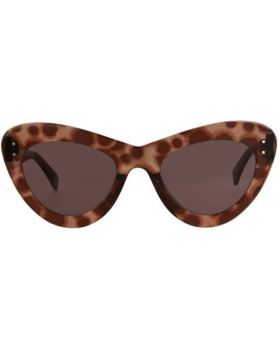Alaïa Cat Eye-frame Acetate Sunglasses - Brown