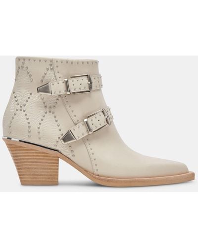 Dolce Vita Ronnie Booties Ivory Leather - Natural