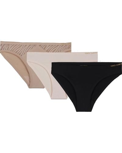Vince Camuto 3 Pack Smooth Bikini Panty - Black