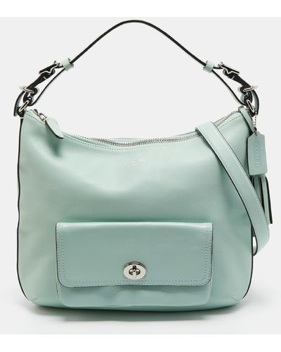 COACH Mint Leather Legacy Courtney Hobo - Green