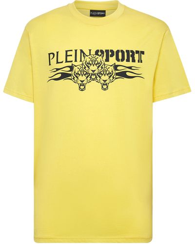 Philipp Plein T-shirt Round Neck Ss Tiger - Yellow