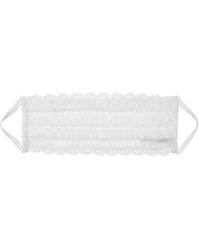 Cosabella Never Say Never Pleated Face Mask - White