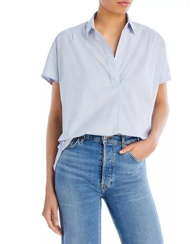 French Connection Cele Rhodes Popover Shirt - Blue