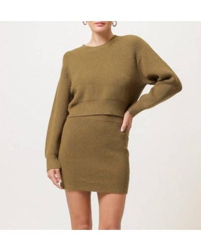 Line & Dot Ami Sweater Skirt - Green