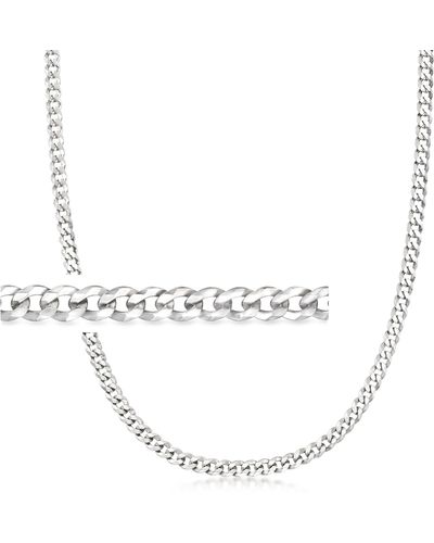 Ross-Simons 5mm Sterling Silver Curb-link Chain Necklace - Metallic
