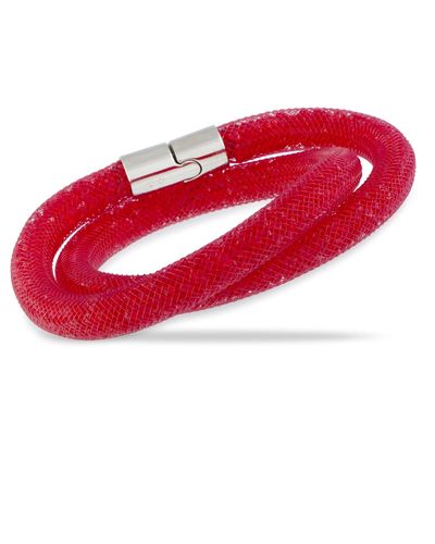 Swarovski Stardust Red Crystals Double Bracelet 5185873-s- Small
