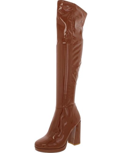 Steve Madden Magnifico Zipper Pull-on Over-the-knee Boots - Brown