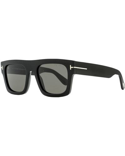 Tom Ford Flat Top Sunglasses Tf711 Fausto 01a Black 53mm