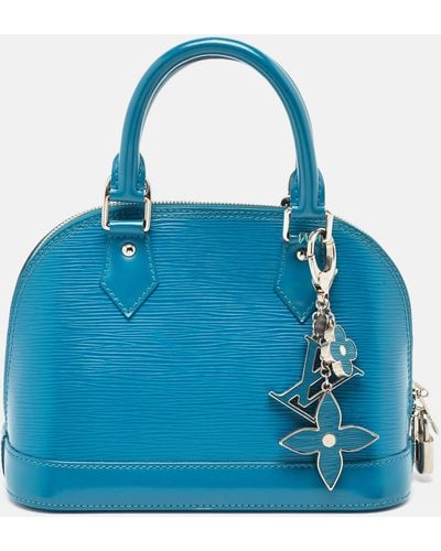 Louis Vuitton Cyan Epi Leather Alma Bb Bag - Blue