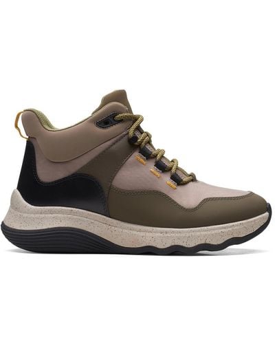 Clarks Jaunt Lo Leather High-top Casual And Fashion Sneakers - Brown