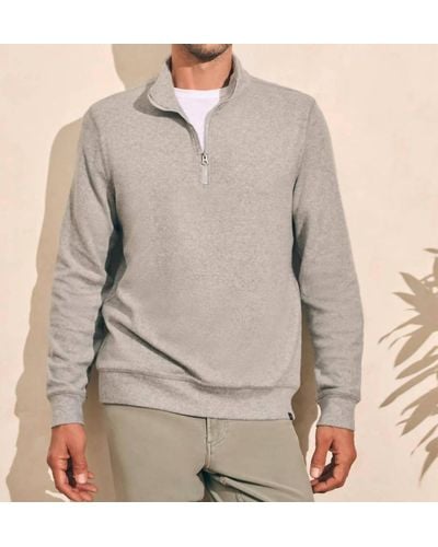 Faherty Legend Sweater Quarter Zip - Gray