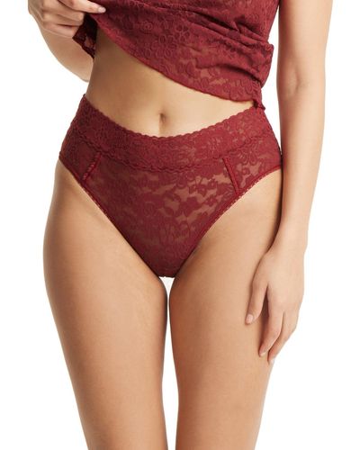 Hanky Panky Daily Lace Cheeky Brief - Red