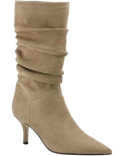 Marc Fisher Manya Stilleto Pull On Mid-calf Boots - Brown