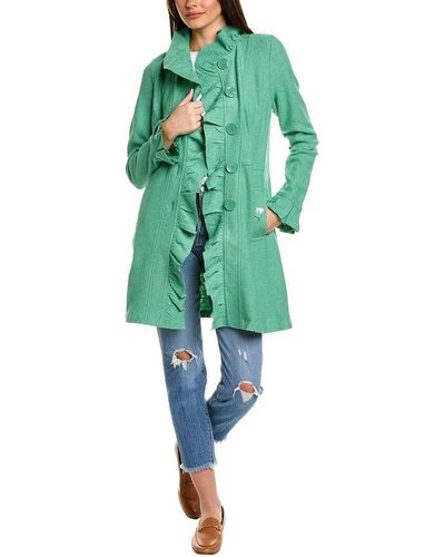 Renuar Coat Wool-blend Coat - Green