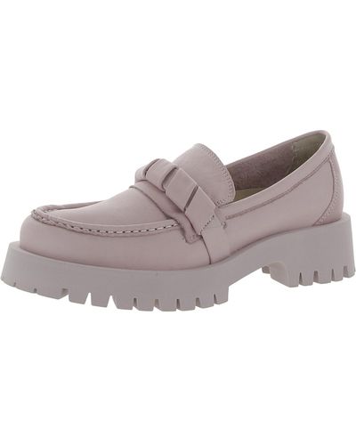 Miz Mooz Vicky Leather Slip-on Loafers - Gray