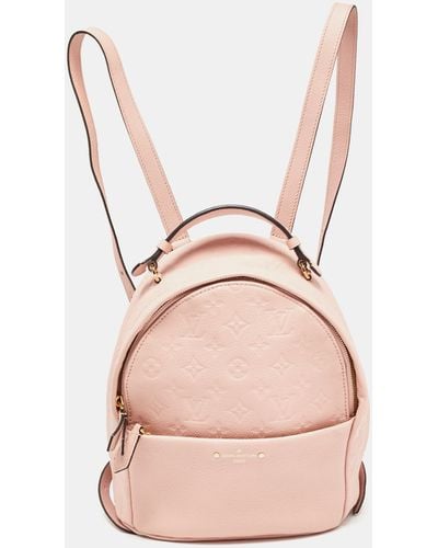 Louis Vuitton Rose Poudre Monogram Empreinte Leather Sorbonne Backpack - Pink