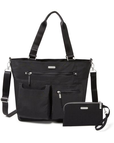 Baggallini Any Day Tote With Rfid Phone Wristlet - Black